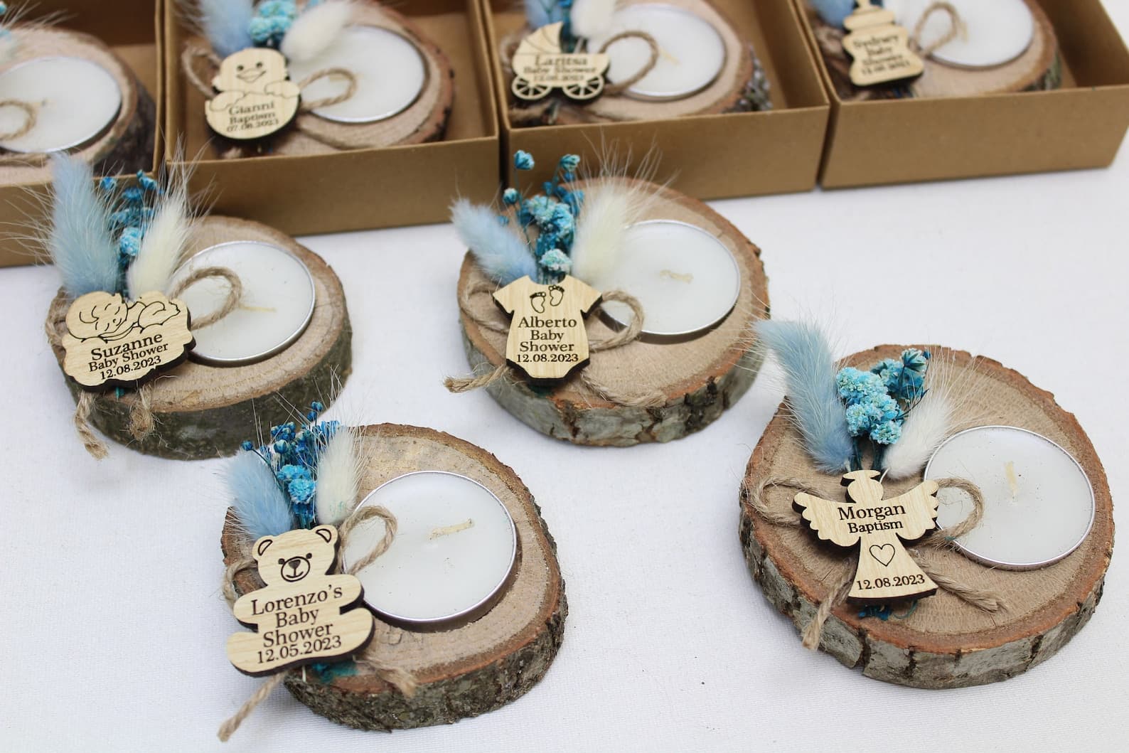 Baby Shower Candle Favour — handmade by Butterflyy Shop