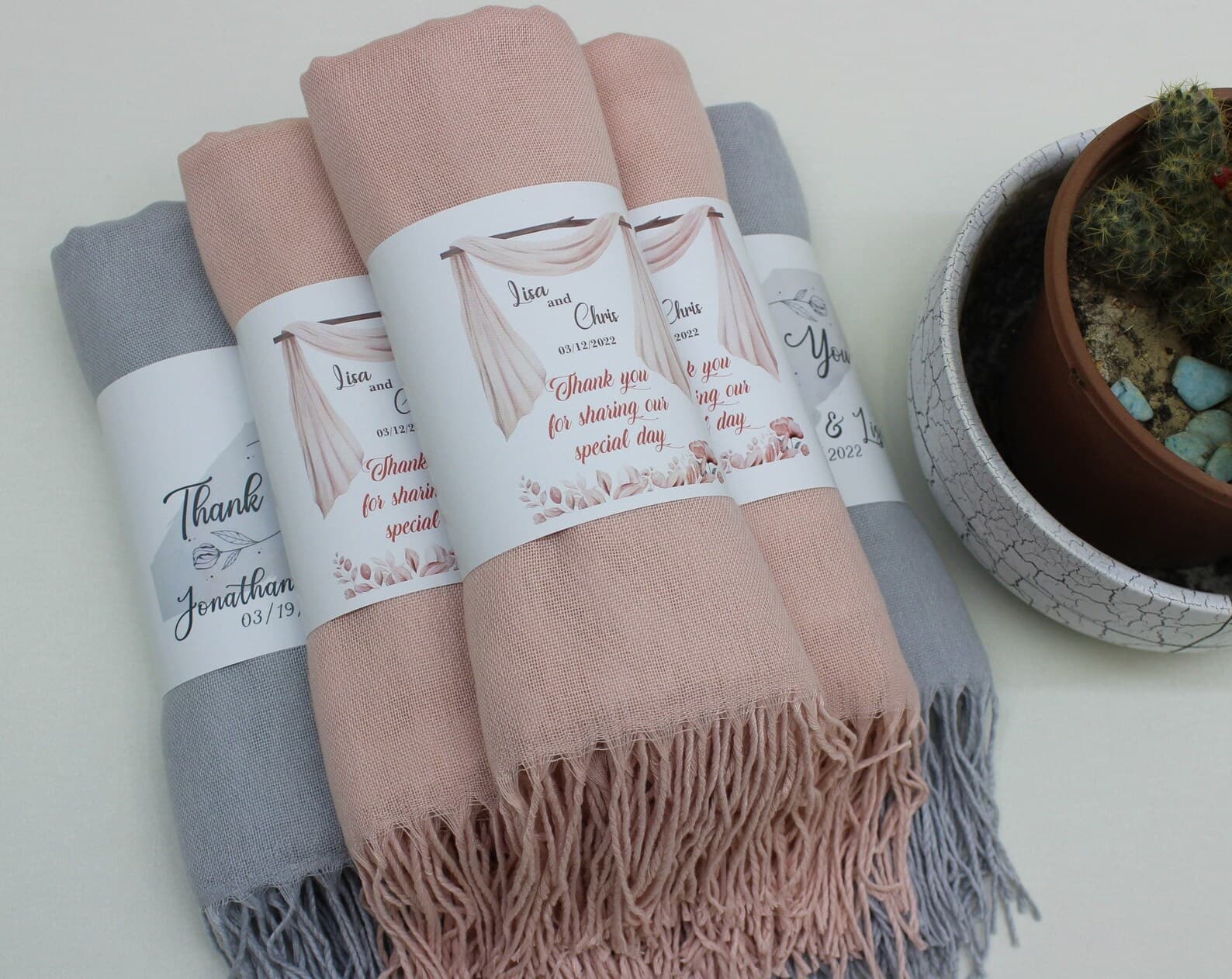 Pashmina Shawl Favours in Bulk — handmade by Butterflyy Shop